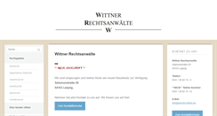 Desktop Screenshot of kanzlei-wittner.de