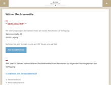 Tablet Screenshot of kanzlei-wittner.de